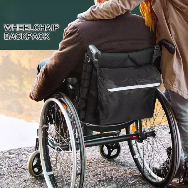 Borse per sedia a rotelle zaino sedia a rotelle borsa portaoggetti per trasporto accessori J7K6
