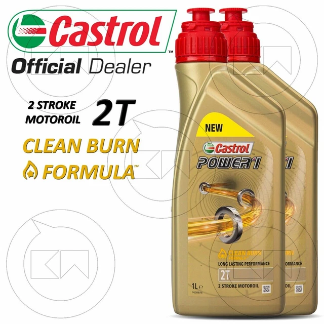Olio Miscela 2 Tempi Vespa Olio Motore Castrol Power-1 2T Specifico Per Moto 2 Tempi - Confezione Da 3 Litri Olio Moto 2 Tempi Castrol Power-1 2T 3 Litri