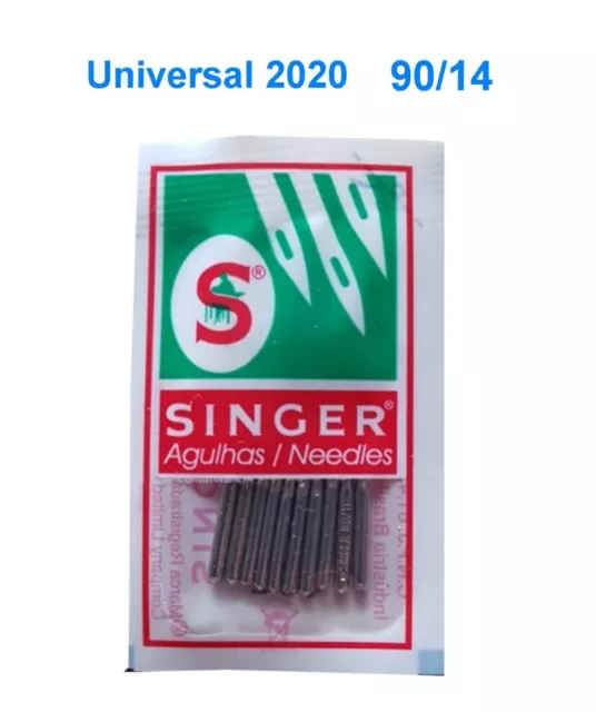 10x Nähmaschinen Nadeln Flachkolben mittlere Stärke 90/14 für Singer Pfaff u.s.w