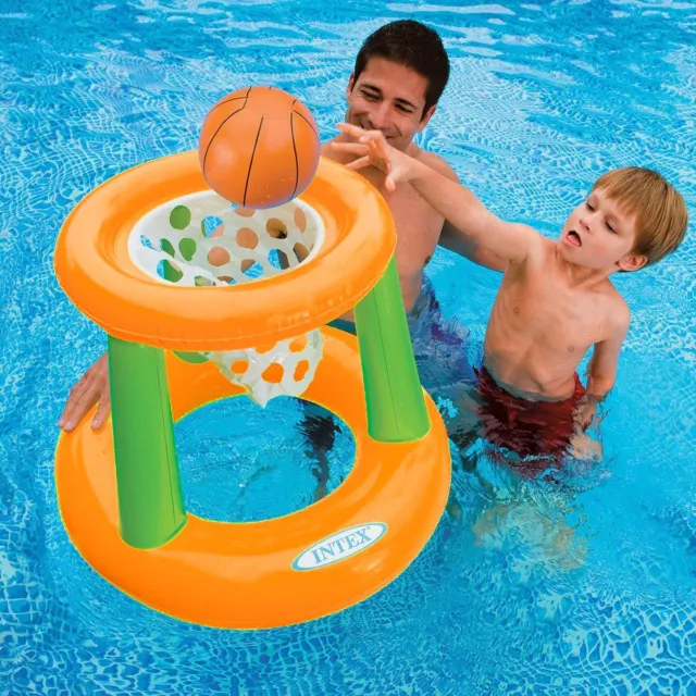 INTEX Basketball Set | Swimming Pool Inflatable Floating Hoop Game Toy