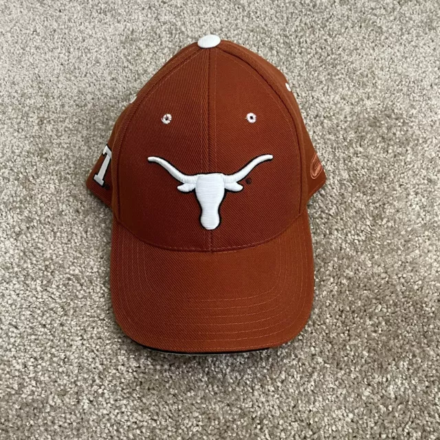 Texas Longhorns Hat Cap Stretch Strap Back Orange Colosseum One size Wool Blend!