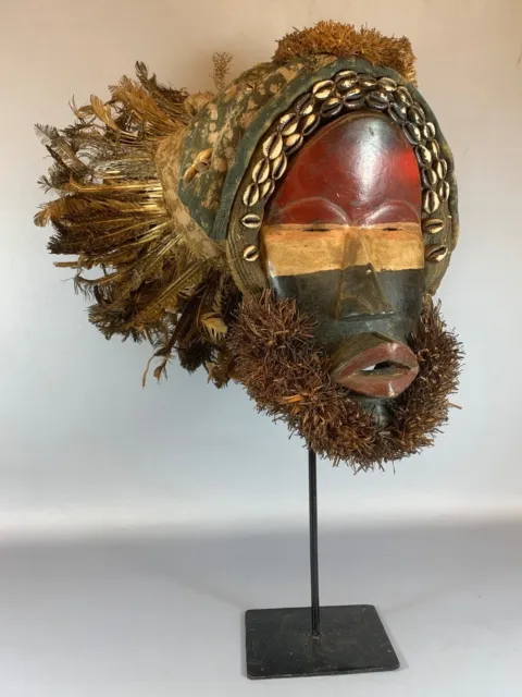 210232 - Old Tribal Used African Dan Gunye Ge Mask - Yv. Coast.