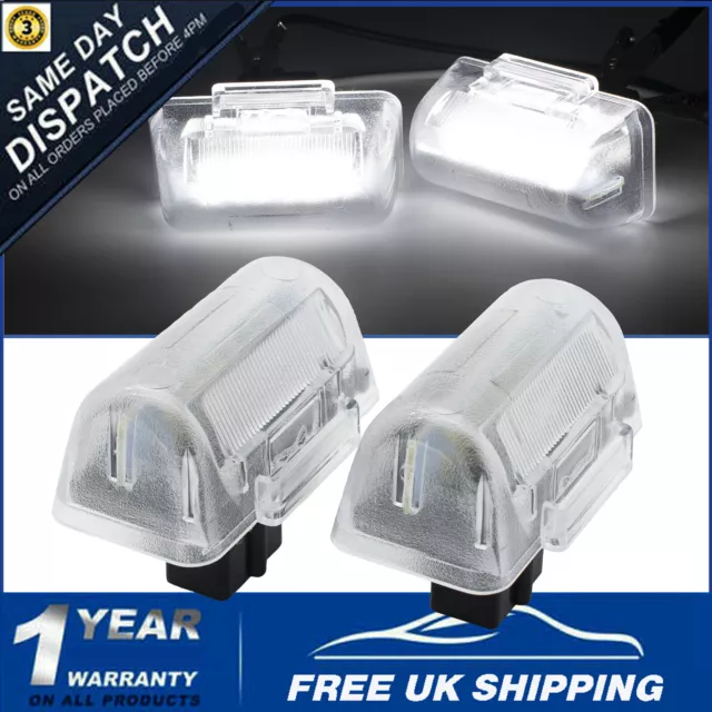 For Ford Transit LED License Plate Light Rear Number Plate Lamp MK6 MK7 Pair