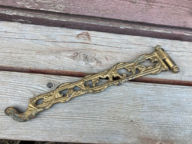 Antique Ornate Cast Iron Swivel Wall Bracket Hook Plant