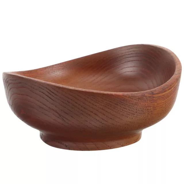 Wooden Salad Bowl Rustic Farmhouse Fruit Serving Bowl Kitchen Prep Mixing-SO