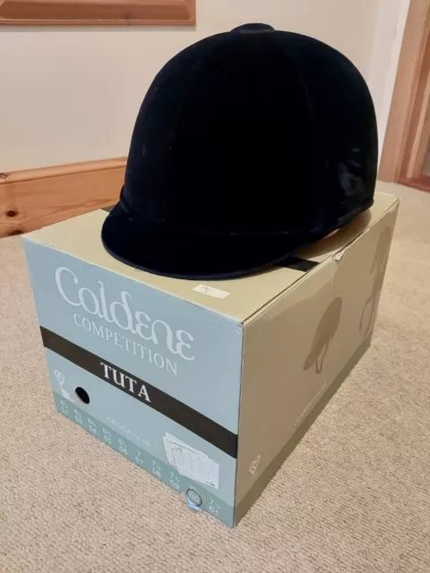 Caldene Competition Velvet Riding Hat Navy Size 60 73/8 Used Twice