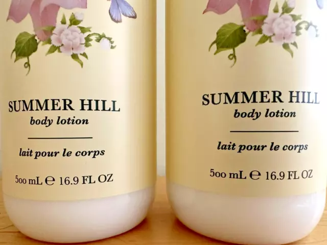 set/2 CRABTREE & EVELYN SUMMER HILL scented body lotion 16.9oz pump bottles NEW 2