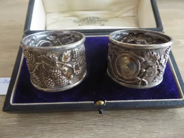 ANTICO PAIO ABBINATI Anelli Tovagliolo Argento Sterling Solido DATA 1902