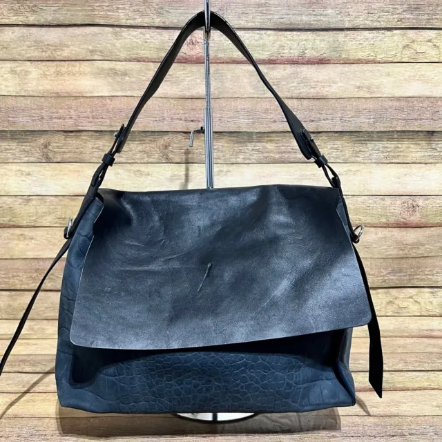 AllSaints Black Leather Shoulder Bag