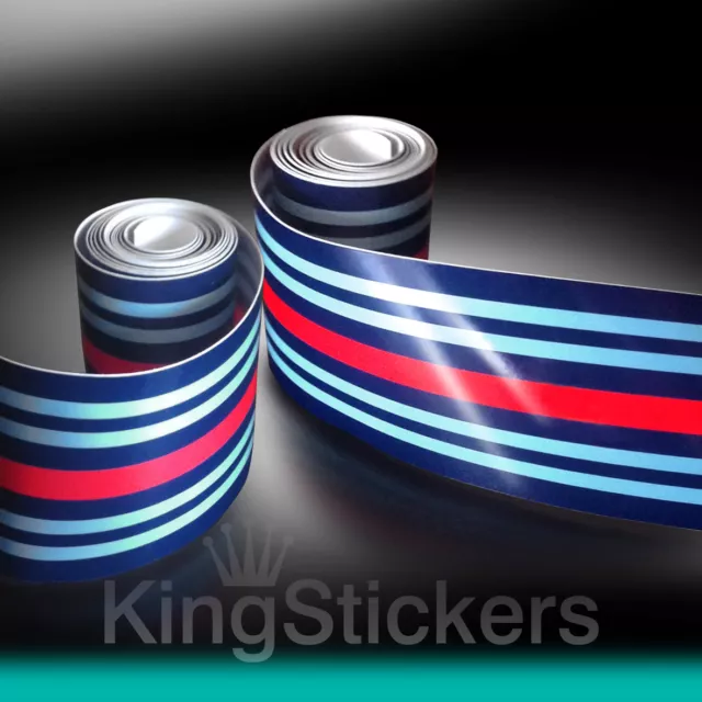 2 PEZZI Adesivo fasce strisce MARTINI RACING cm 120 x 20 sticker martini racing