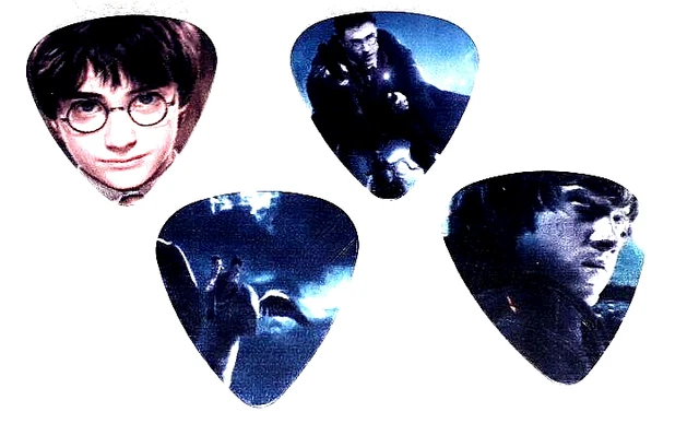 BRAND NEW SET OF 4 HARRY POTTER DESIGN 0.49 mm GUITAR PICK PLECTRUM (L)