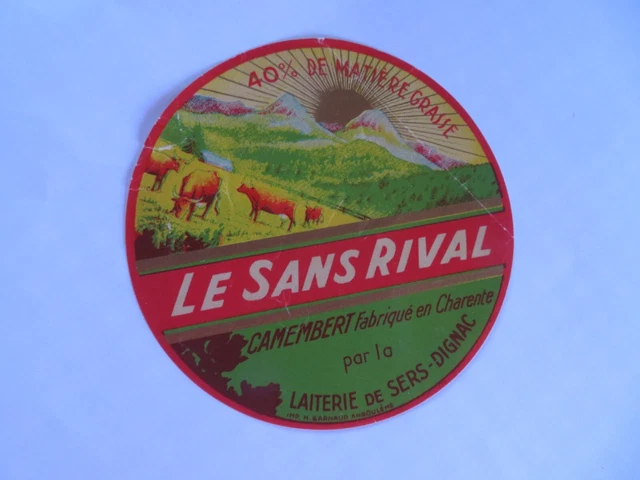 ETIQUETTE ANCIENNE DE fromage Camembert Le Moulin Rouge EUR 3,80