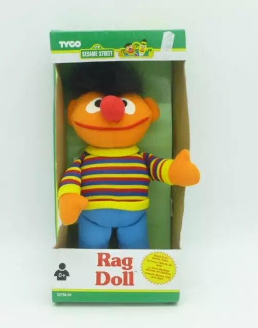 Tyco Sesamstraße Rag Doll Ernie Plüschfigur ca 25cm 1996 Originalverpackt Neu