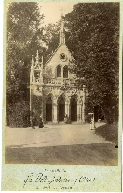 France, Chapelle de La Belle-Fontaine (Oise) à Mr. de Warn  Vintage albumen prin