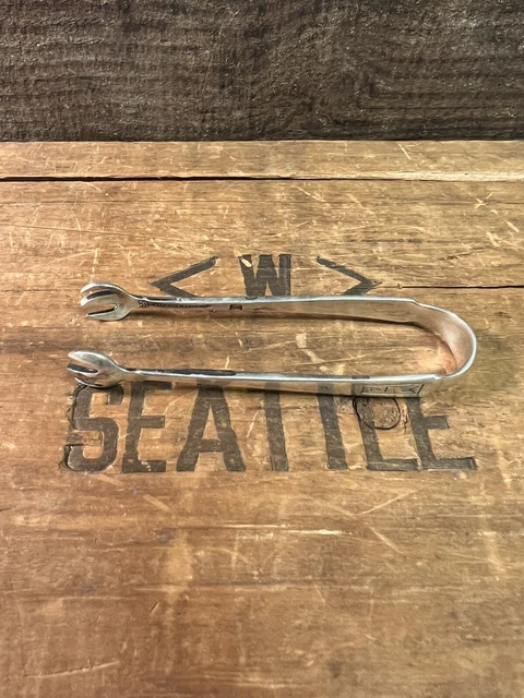 Vintage Sterling Silver Sugar Tongs, Enscribed “MLA”.
