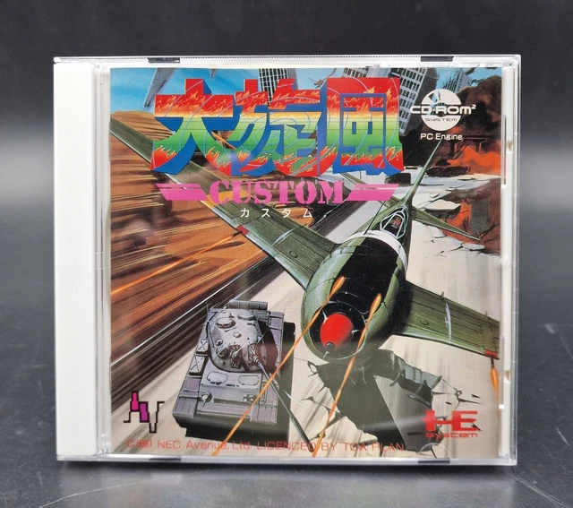 Jeu PC Engine 'DAISENPUU Twin Hawk' Japonais - NEC, 1991, Shoot'em Up, état Très Bon