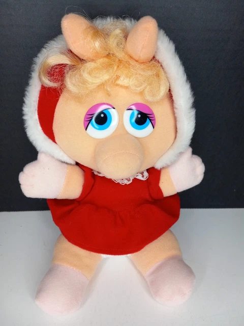 Miss Piggy Vintage 1987 Baby Christmas Plush Doll Ms. Claus Vintage Muppets 