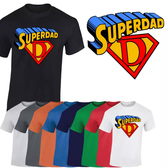 Super Dad Mens T-Shirt Game Fathers Day 2023 Vintage Hero Funny Gift Tshirt