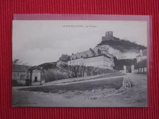 Cpa Written Stamp La Roche Guyon Le Château