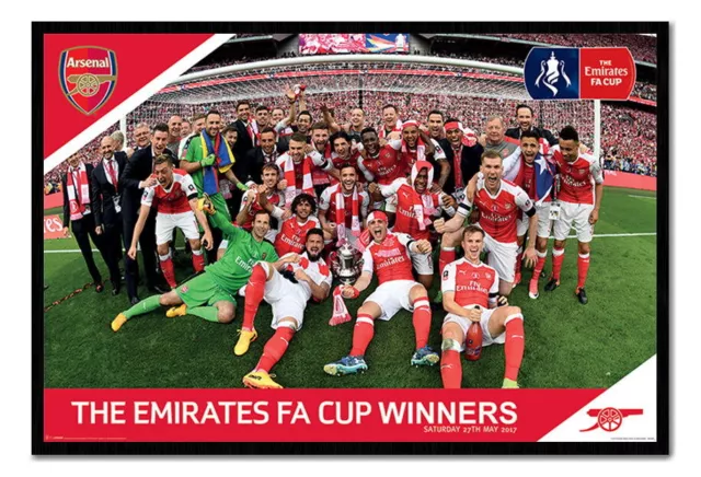 88957 Arsenal FC FA Cup Winners 2017 Wall Print Poster UK