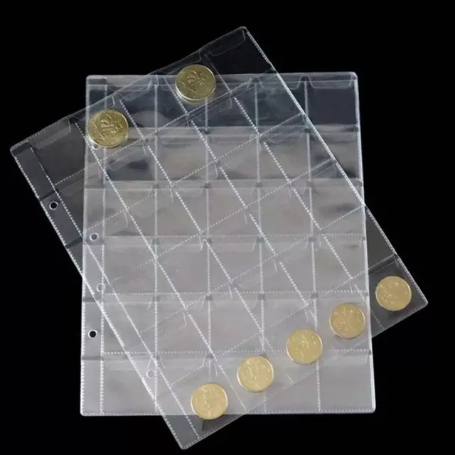 Classic Coin Collection Storage Holder Album Folder Pages Pockets RATY^ob