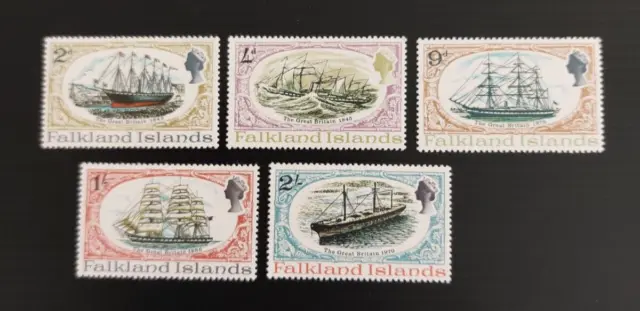 Falkland Islands Stamps - 1970 Restoration of SS Great Britain - SG258-262 - MNH