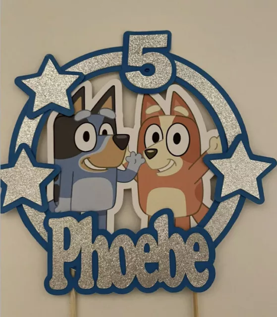 BLUEY AND BINGO cupcake topper Banner Party Decoration CAKE BALLOON SUPPLIES  DOG