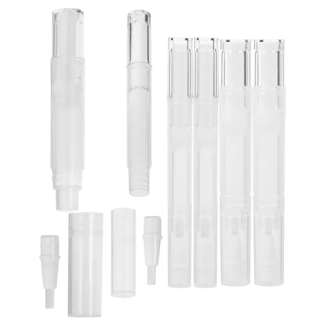 6 piezas contenedores de brillo labial muestra de plástico viales esmalte de uñas bolígrafos relleno