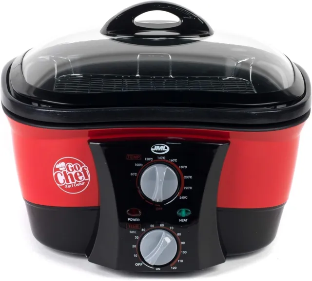 JML Go Chef Multi Cooker - 5L 8 in 1 Electric Slow Cooker Pot, Roast, Slow Cook