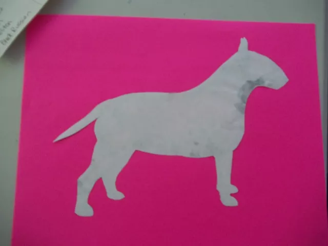 Bull Terrier Car Magnet Hand Cut and Painted U pick style color