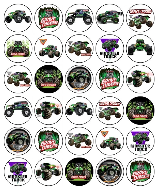 Monster Jam Monster Truck Grave Digger Edible Cupcake vrogue.co