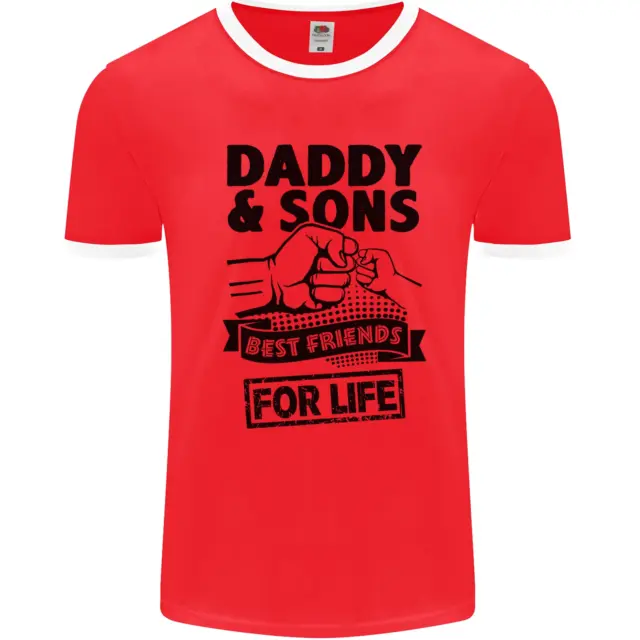 T-shirt da uomo bianca Daddy & Sons Best Friends Fathers Day 6