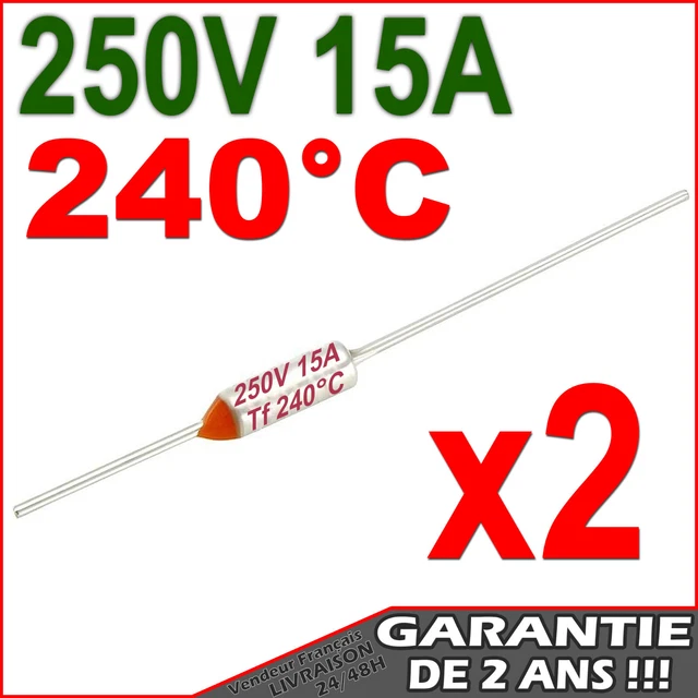 Set di 2 fusi termici 230° TF RY 250 V 15 A termofuso [2 x 926