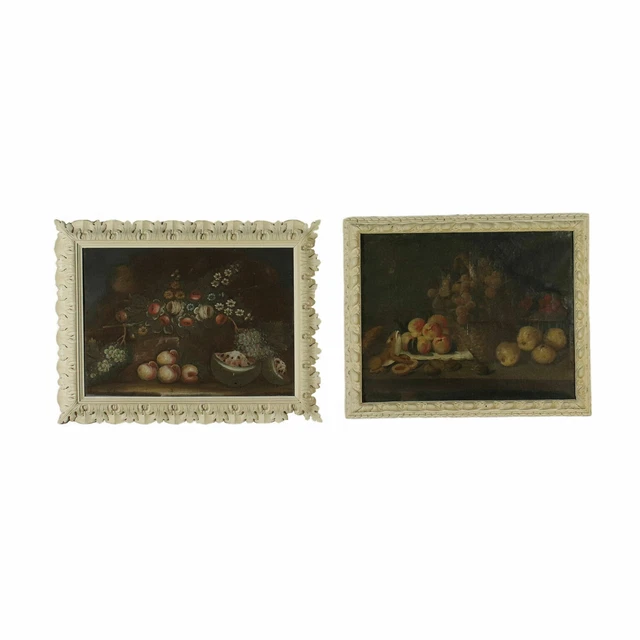 Pareja Nature Morte - Italia del siglo XVIII