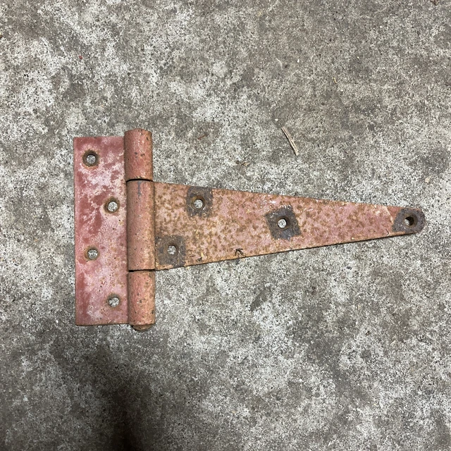 (1) Antique Barn Door T Strap Hinge 10” Vintage 2