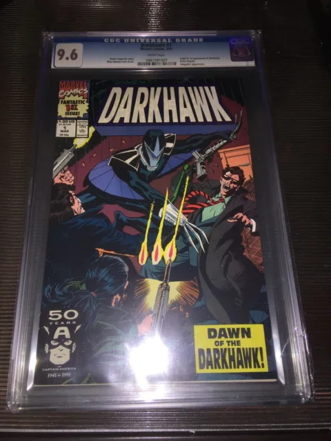 Darkhawk 1 CGC 9.6 1st appearance of Darkhawk Chris Powell 1991 Marvel movie?