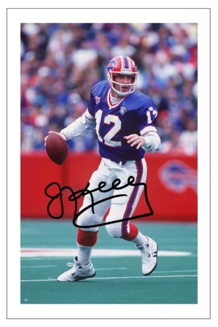 JIM KELLY Signed Autograph PHOTO Gift Signature Print BUFFALO BILLS NFL Football