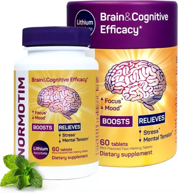 Focus & Memory Booster, Stress Relief Supplement, Mood Enhancer, Brain Cognit...
