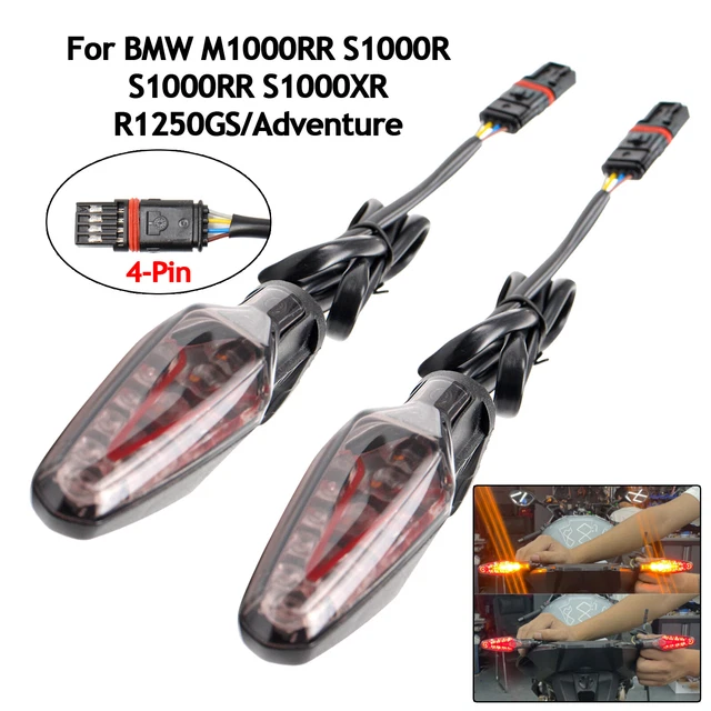 Motorfiets Richtingaanwijzers Lichten Achterlicht Voor BMW R1250GS ADV M1000RR S1000RR S1000XR S1000R F900GS R1300GS 2019-2024(Zwart 2st
