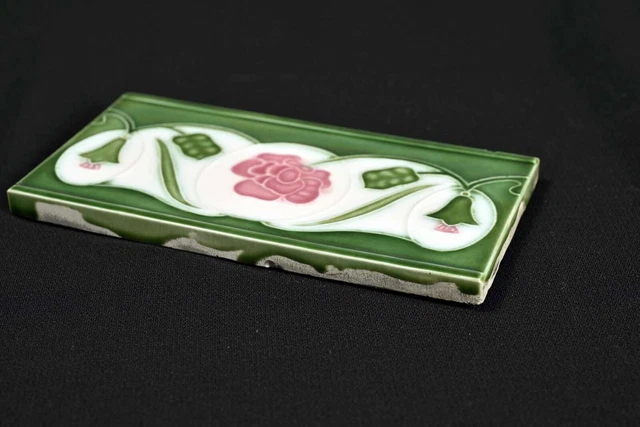 Antique Japanese Majolica Border Tile,   c.1920 3