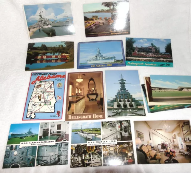 18 Vintage Post Cards Alabama 60's 70's Unposted Unused