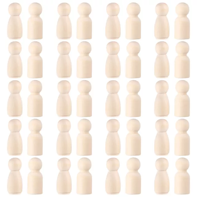 Ipetboom Craft Sticks 40Pcs Peg Dolls Wooden People Figures-KR