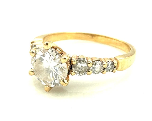 Bague Solitaire En Or Blanc 18 Carats - Diamant 0.50 Carat - Taille 57 - Parfait état