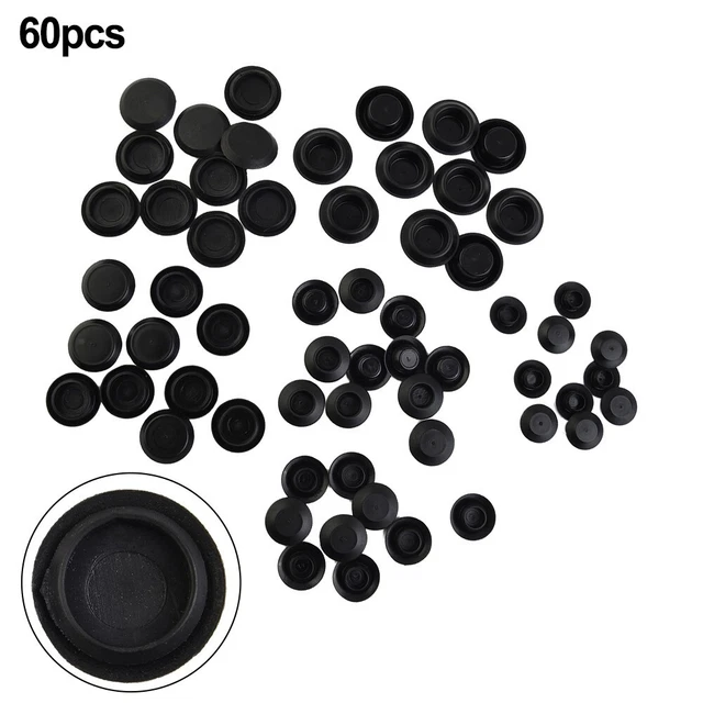 60 pezzi tappi universali in plastica nera per lamiera carrozzeria auto in set