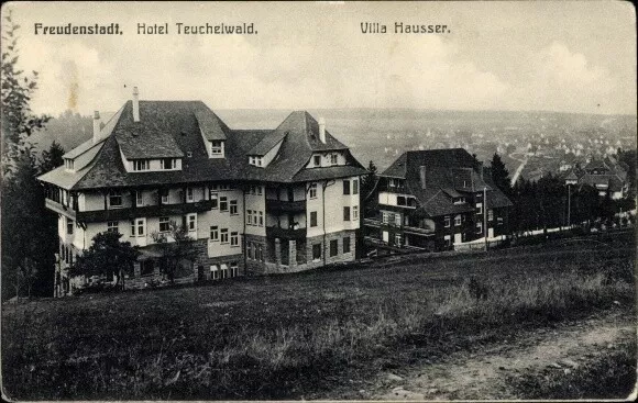 Ak Freudenstadt im Nordschwarzwald, Hotel Teuchelwald, Villa Hausser - 10538218