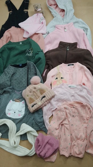 Girls Clothes Bundle 2-3 Years Fleece Cardigan Hat Scarf Hoodie Zara GAP Lupilu