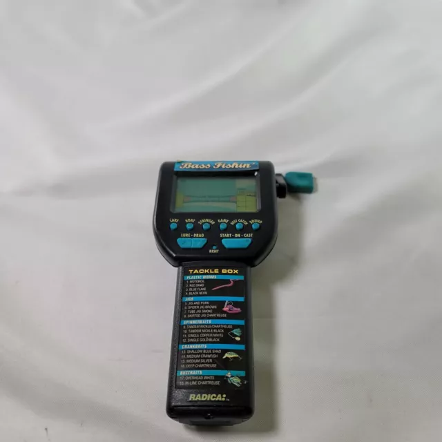 Vintage Radica Bass Fishin' Handheld Electronic Fishing Game Tested Working 1996