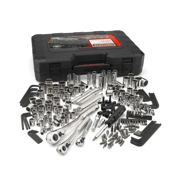 Craftsman 230-Piece Silver Finish Standard Metric Mechanics Tool Set 230 pc #165 2