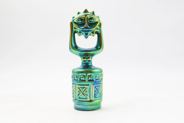 Zsolnay Hungary Aurora Eosin Porcelain Totem Sun Figure Hand Painter Rare