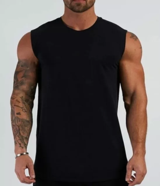 Men's Tank Top Muscle T-Shirt Gym Bodybuilding Fitness Stringer Sports Singlets